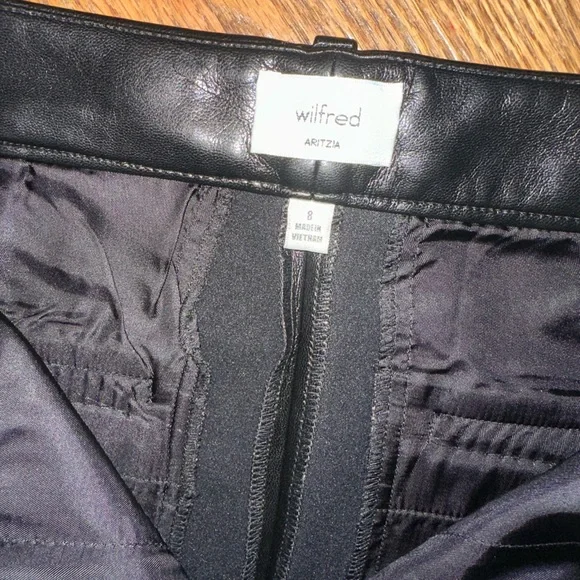 Wilfred Black Faux Leather Skinny Jeans